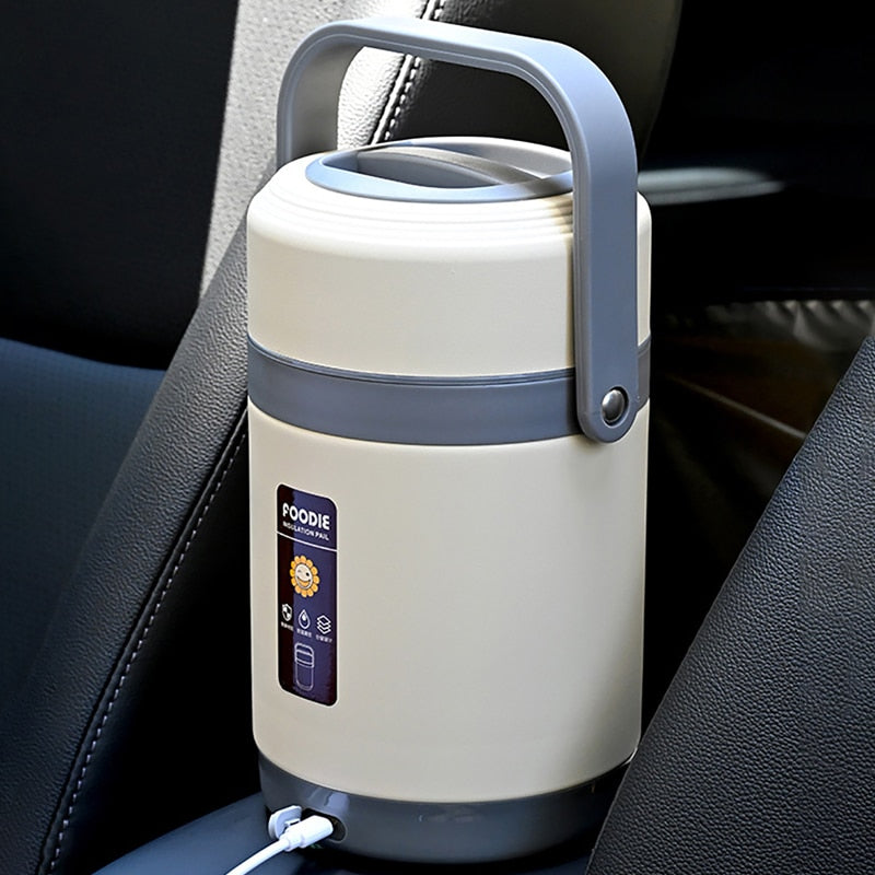 Caja de Almuerzo Calentada por USB | Acero Inoxidable 304, Calentador de Comida Portátil