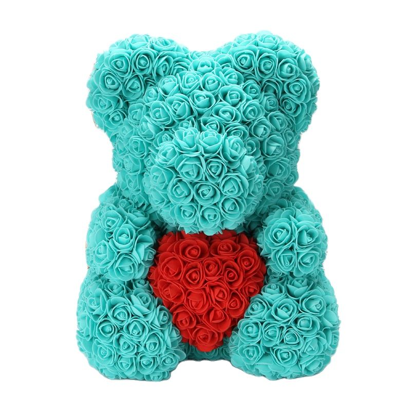 Osito de Peluche con Rosas Artificiales