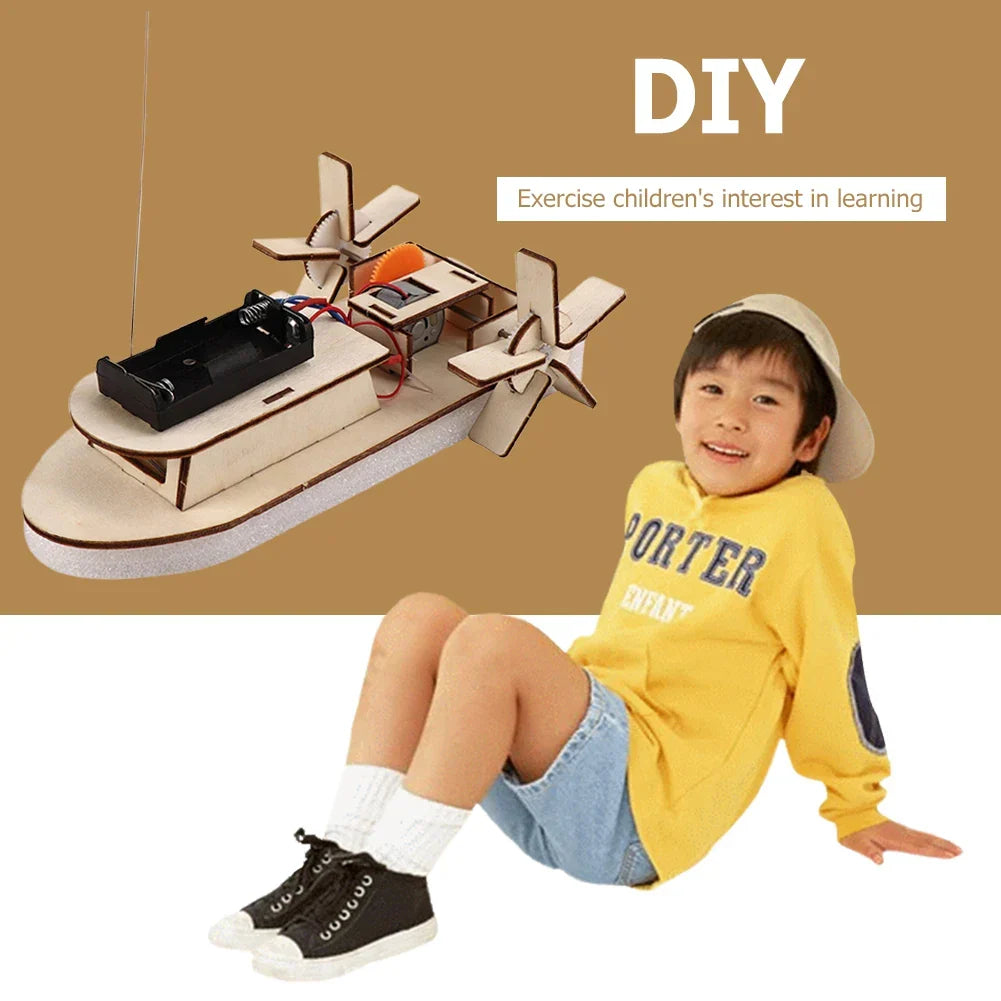 Barco Educativo de Madera DIY – Construye tu Propio Barco Eléctrico de Juguete