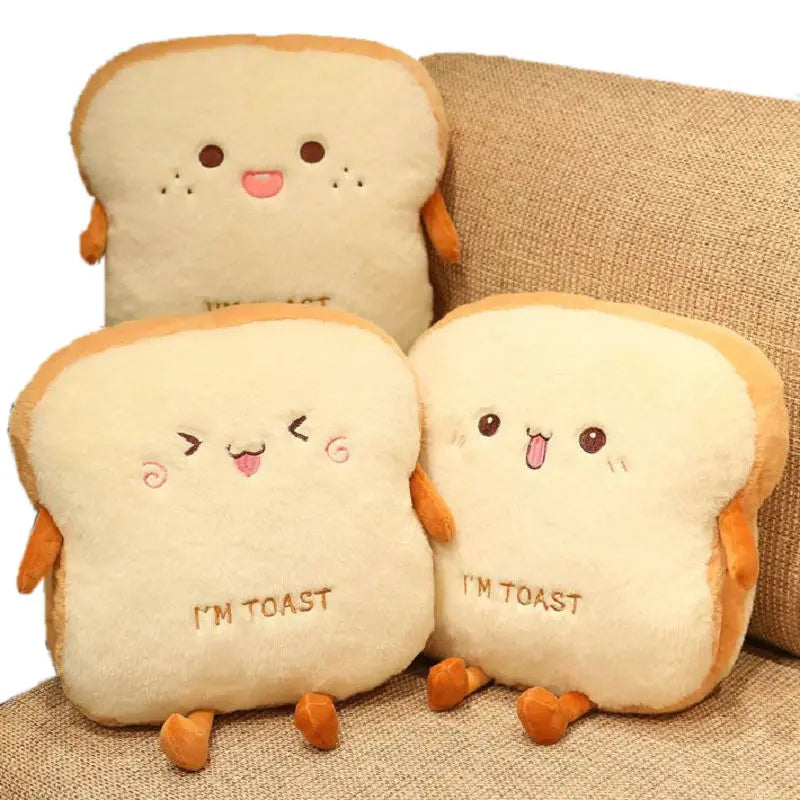 Skorter | Almohada Calentadora de Manos Ultra Suave en Forma de Tostada de Peluche