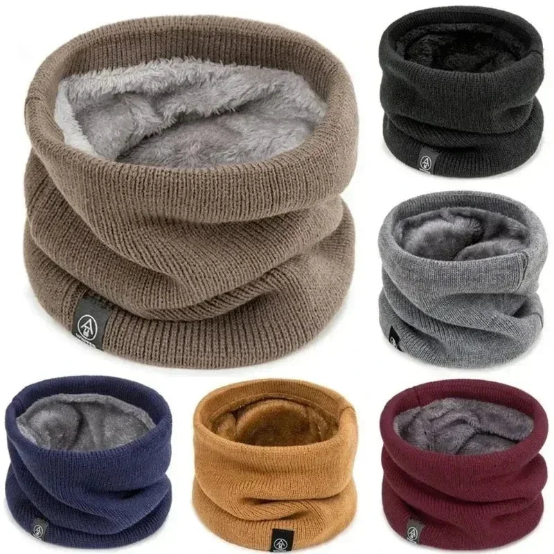 ThermoKnit Pro | Bufanda tubular térmica con forro de felpa | A prueba de viento y transpirable | Protector de cuello multifuncional ajustable para hombres y mujeres
