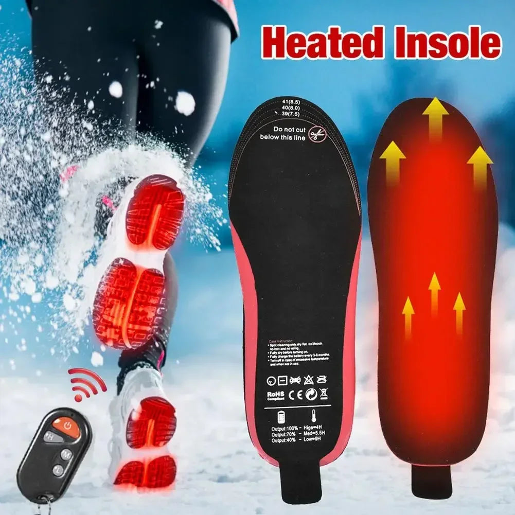 Plantillas Calefaccion WarmStep Pro | Recargables con Control Remoto | 3 Niveles de Calor | Recortables | Calentadores de Pies Eléctricos para Invierno y Exterior