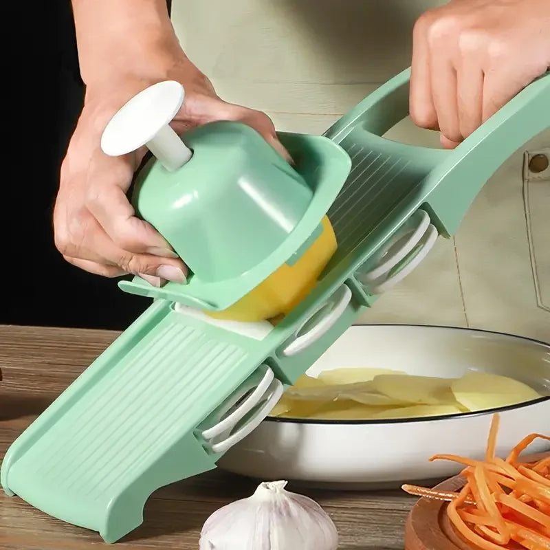 SlicePro – Mandolina multifuncional para verduras y frutas con mango | Brehn