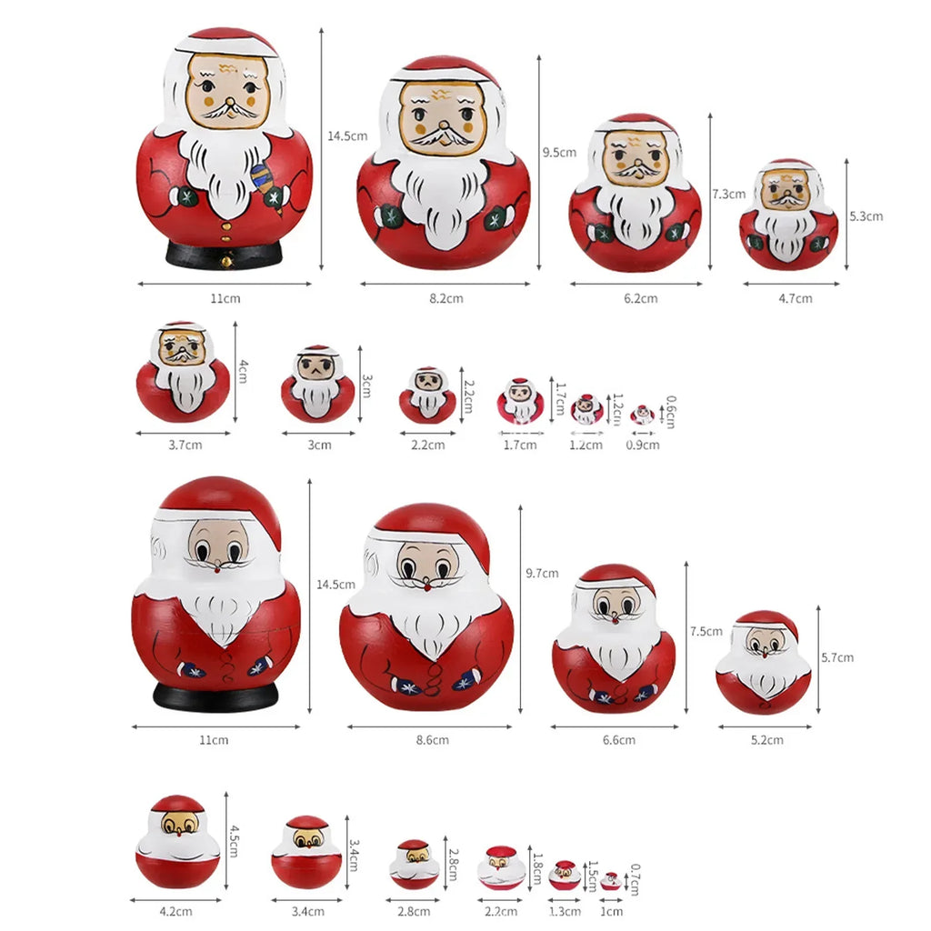10 piezas/set de muñecas matryoshka rusas de madera