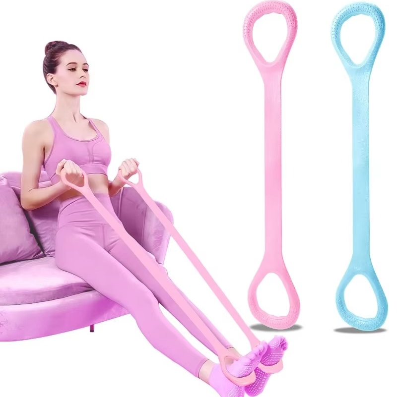 Paquete de 8 Bandas de Resistencia para Entrenamiento de Brazos, Espalda y Hombros – Bandas Elásticas para Yoga, Pilates y Terapia Física
