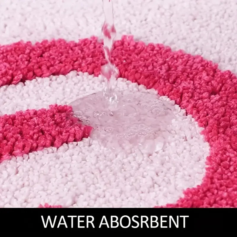 BlushNaked Alfombra de Diseño Acolchada – Rosa "Get Naked" Alfombra para Baño y Sala | Brehn