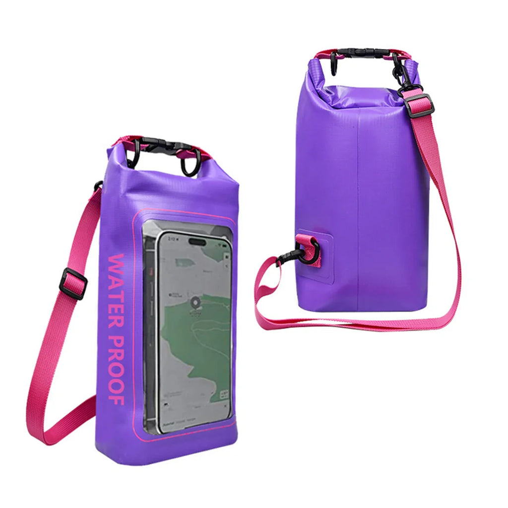 AquaVault Bolsa Impermeable de 2L | Con Ventana Táctil | Bolsa de Exterior para Kayak, Senderismo y Deportes Acuáticos