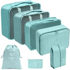 PackWunder Set de Organizadores de Viaje 7/8/9/10 piezas | Organizadores de Maleta Plegables | Para Ropa, Zapatos y Accesorios