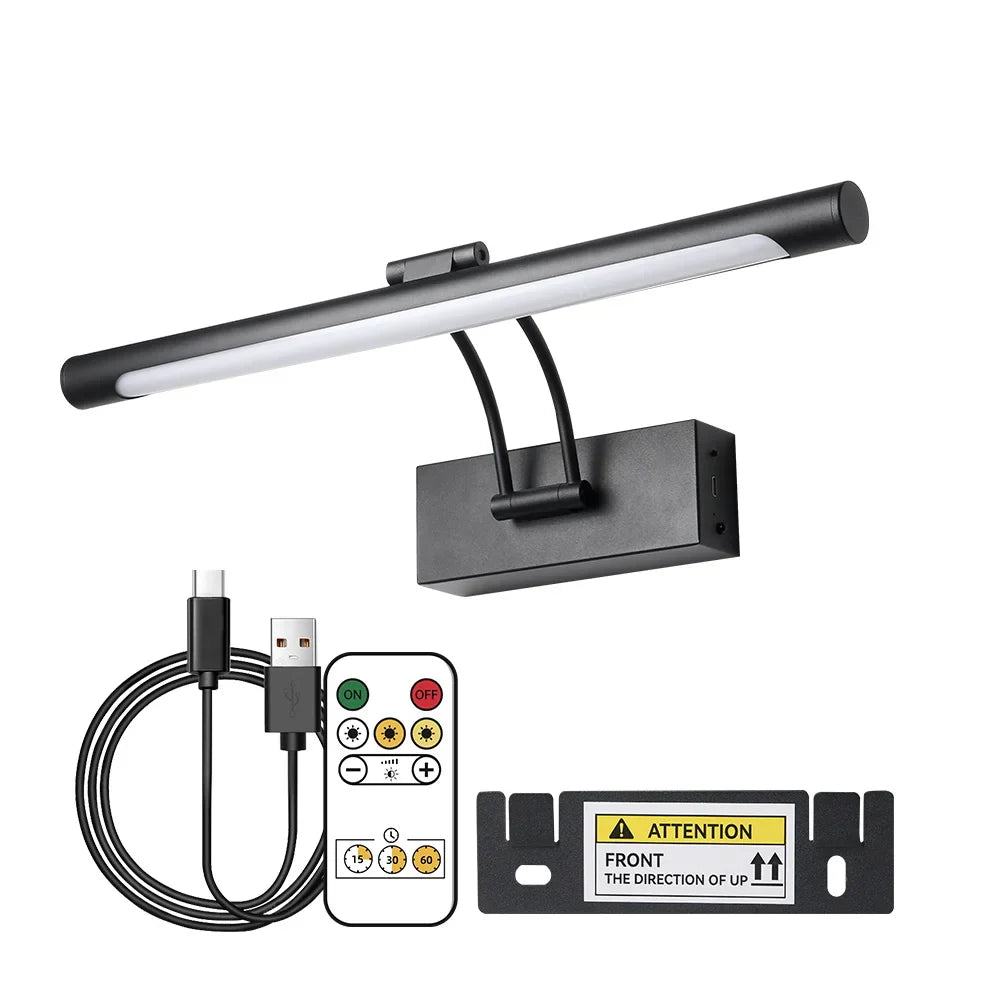 ArtGlow Pro Lámpara LED de Pared para Pinturas – Recargable Inalámbrico, Regulable, Con Control Remoto