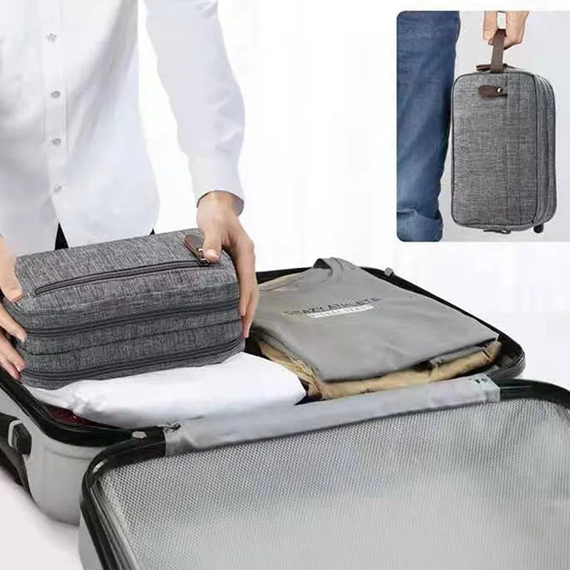 Neceser Nylonéa Unisex | Resistente al agua | Diseño de lona con asa de cuero | Para viajes y uso diario