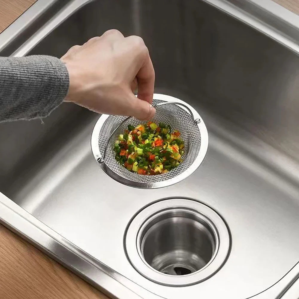 Colador de Drenaje DrainGuard Inox | Colador de acero inoxidable para cocina y baño | Captura restos de comida y cabellos | A prueba de óxido y duradero
