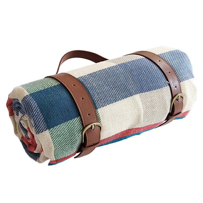 Manta de picnic impermeable con correa de cuero | Brehn