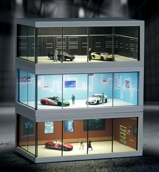 GaragePro 1:64 | El hogar perfecto para coches de juguete y modelos en miniatura