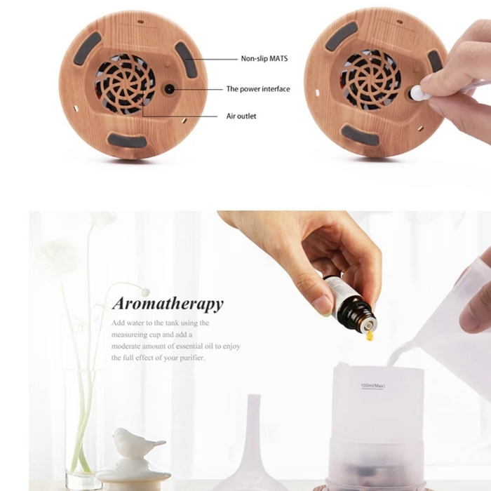 Lisslune | Difusor de Aceites Esenciales de Vidrio 3D AromaBurst con Luces LED