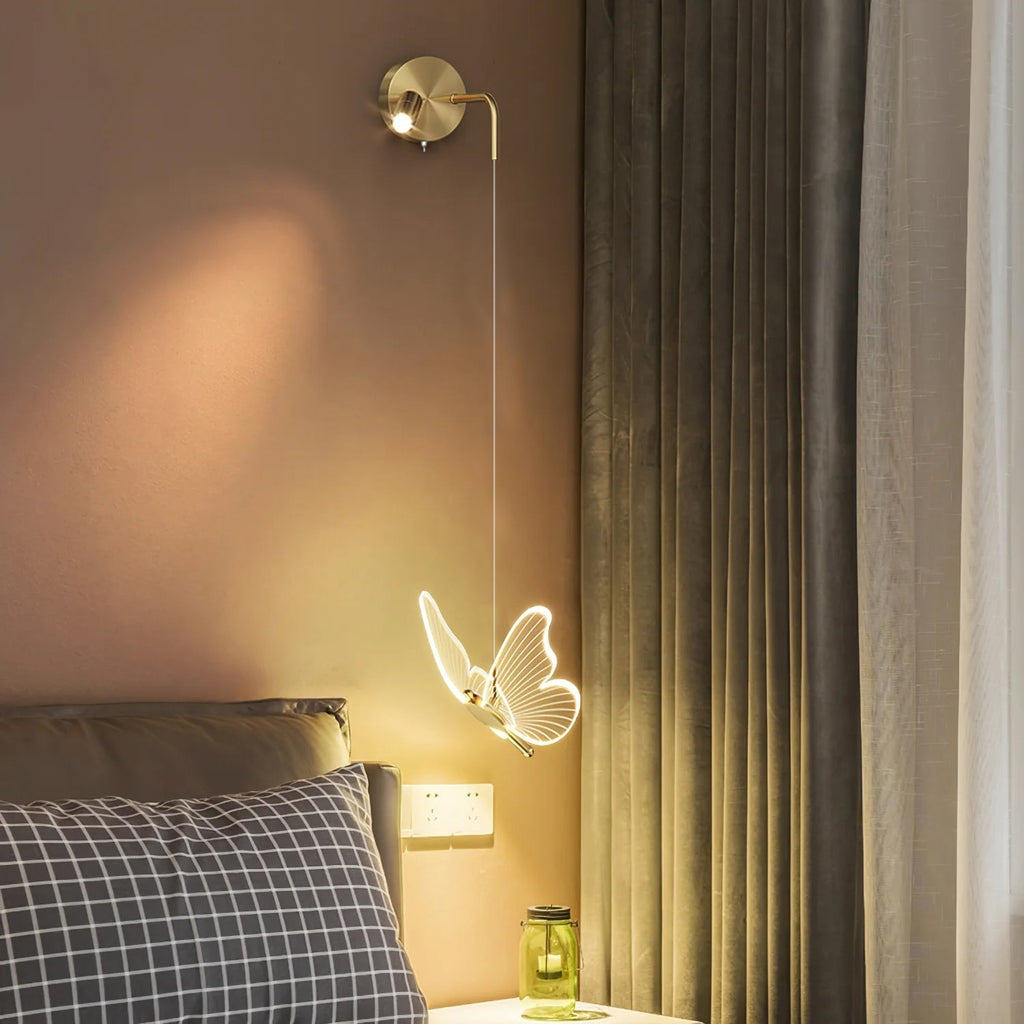 LumiFly – Lámpara de Pared en Forma de Mariposa con LED Integrado