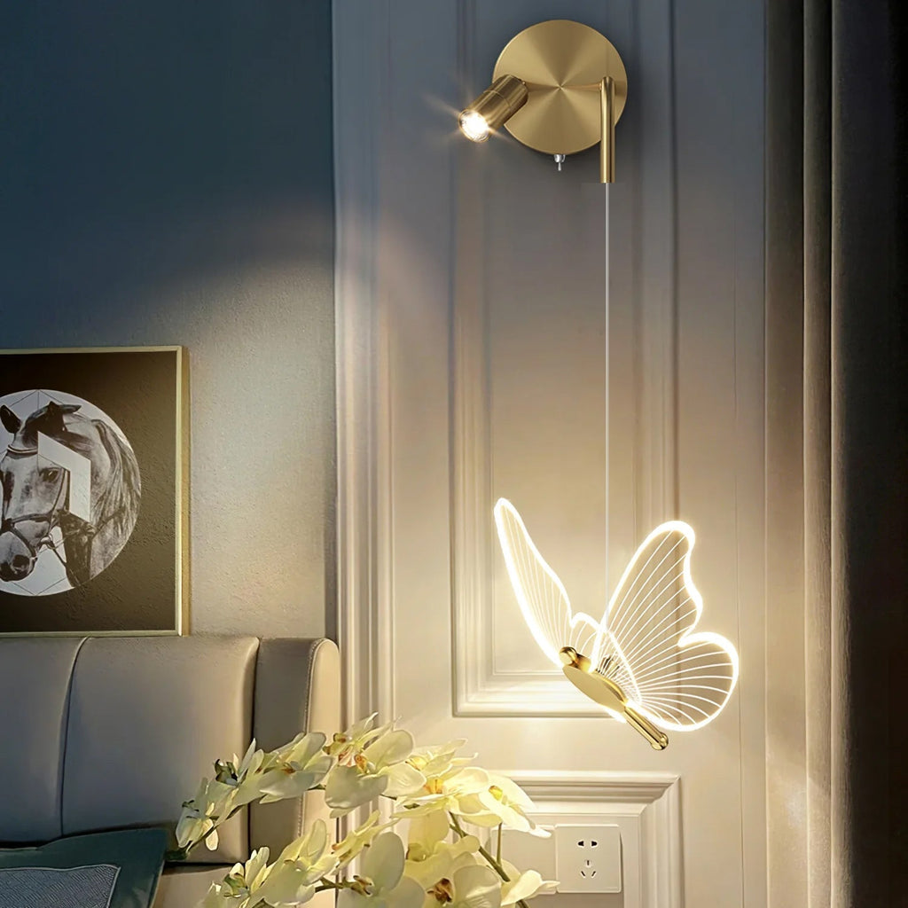 LumiFly – Lámpara de Pared en Forma de Mariposa con LED Integrado