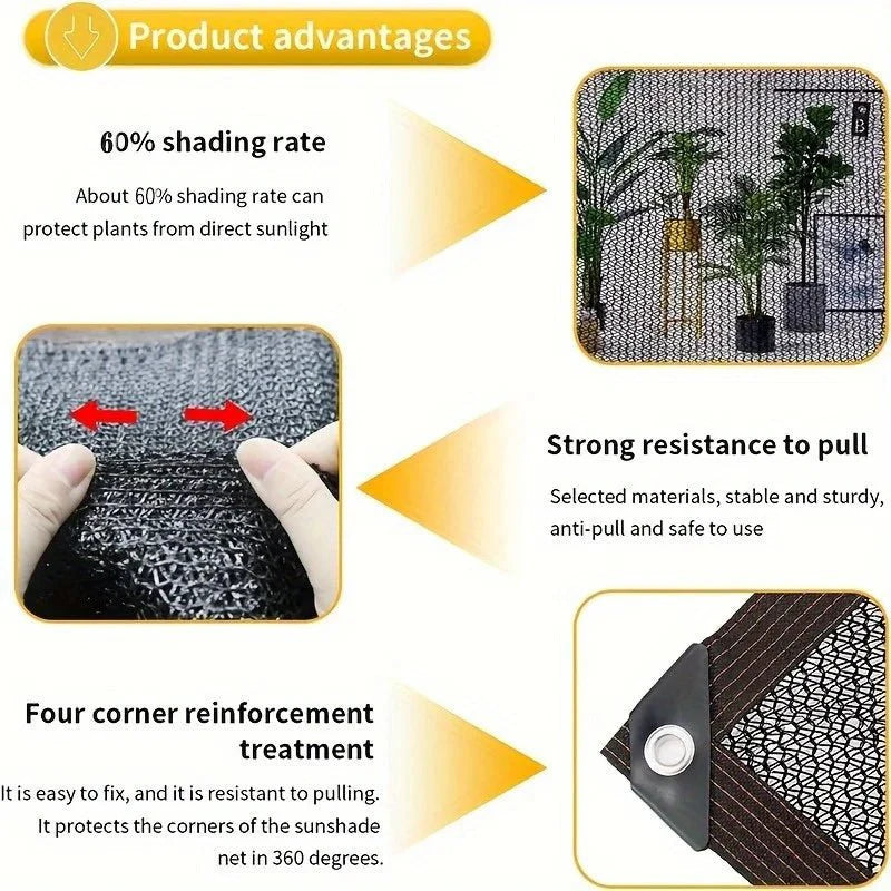 RED DE SOMBRA SHADEGUARD – 70–80% Protección Solar Para Invernaderos Y Jardines