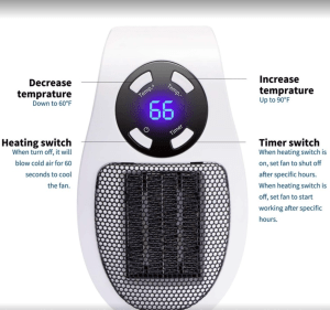 HeatWave – Calefactor eléctrico compacto con control remoto