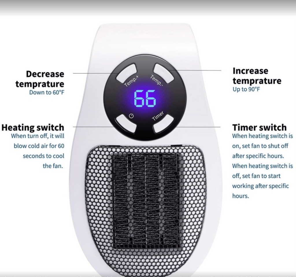 HeatWave – Calefactor eléctrico compacto con control remoto