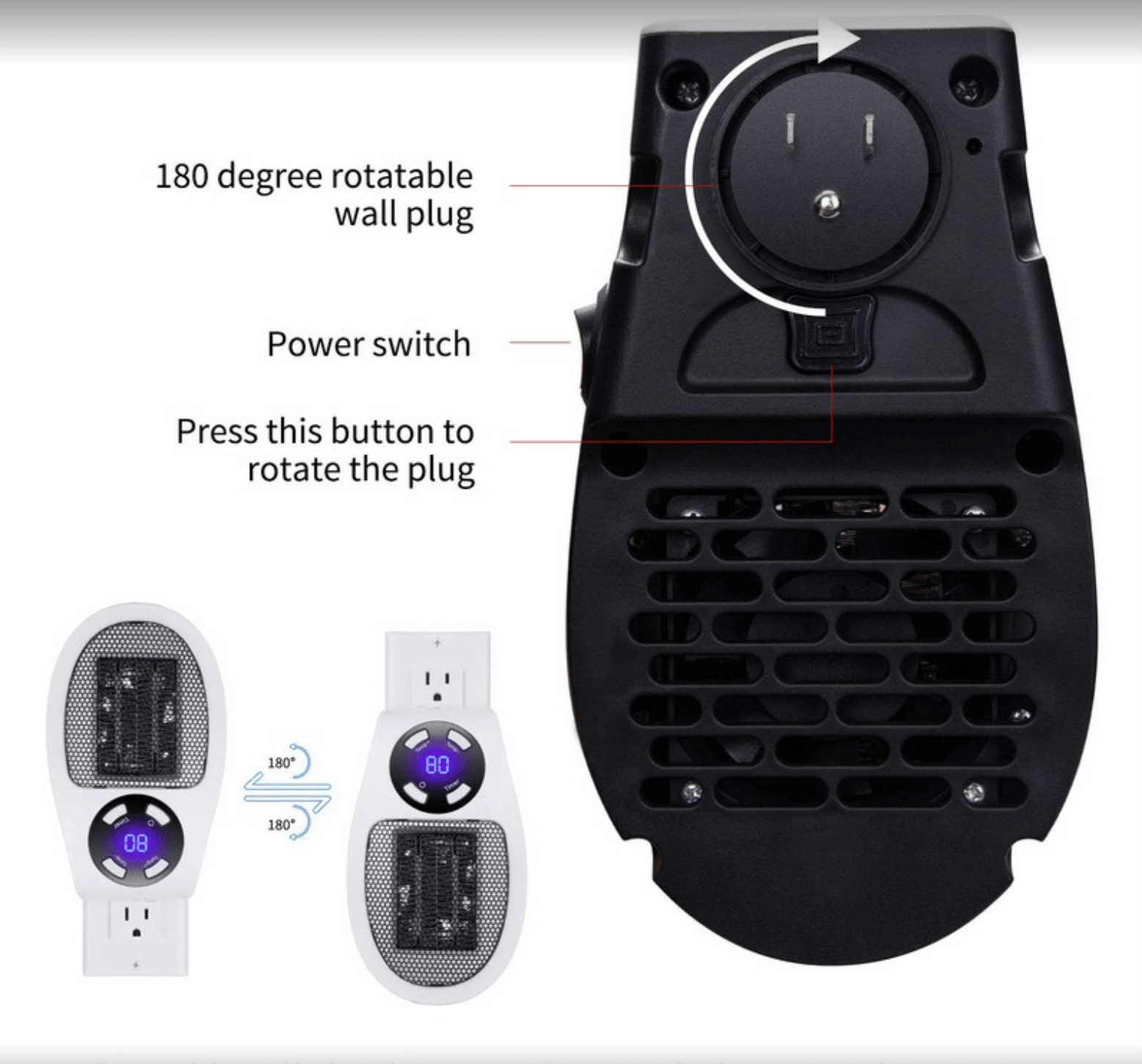 HeatWave – Calefactor eléctrico compacto con control remoto