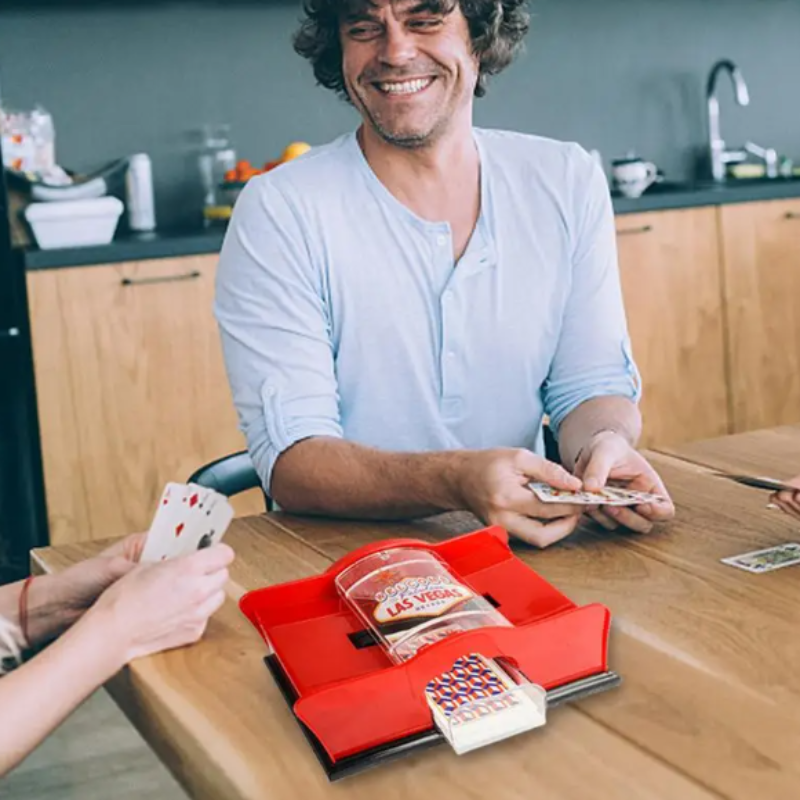 Mezcla tus cartas sin esfuerzo, con un solo gesto
