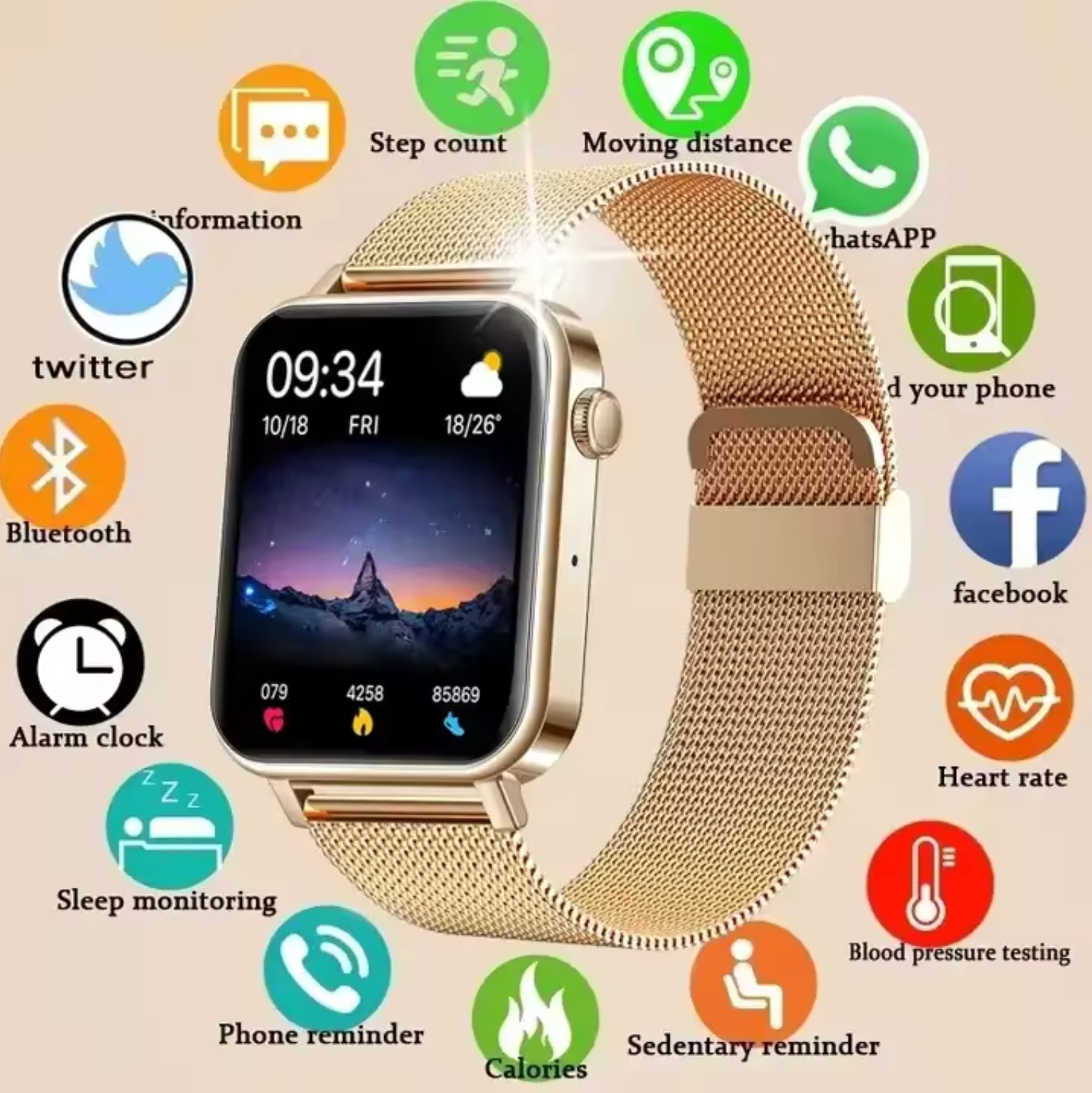 Reloj Inteligente para Mujeres