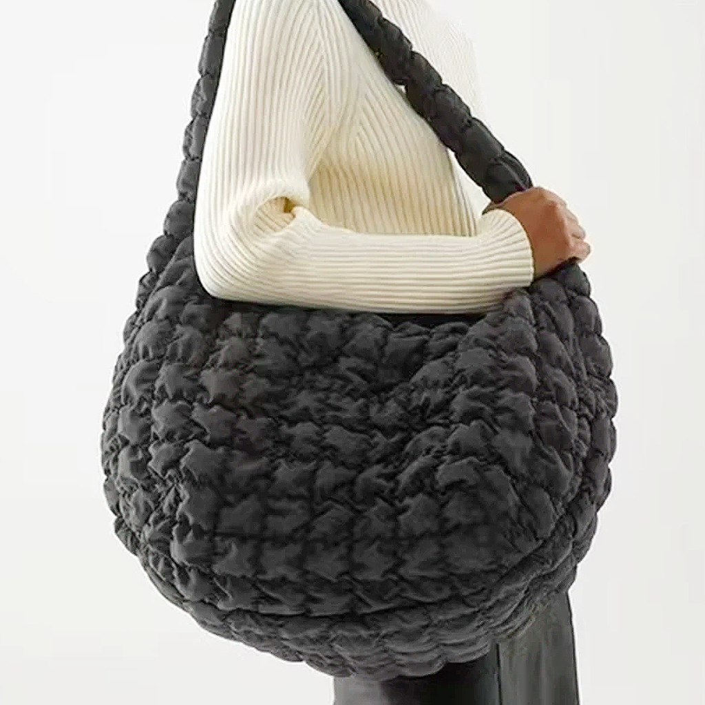 Bolso de Hombro X-Large con Diseño de Acolchado Cruzado