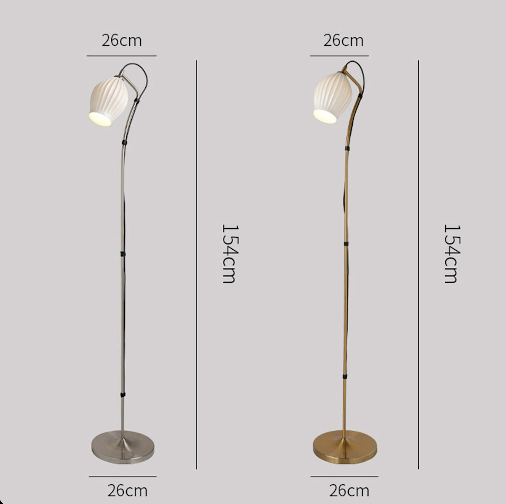 Lámpara de Pie de Cerámica Vintage con Estrías - Iluminación Única para la Sala de Estar