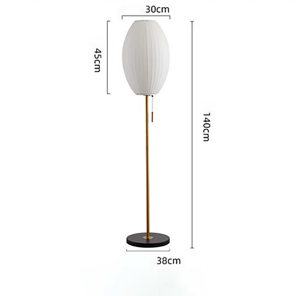 Lámpara de Pie Elegante de Seda Blanca para una Ambiencia Atemporal en la Sala de Estar