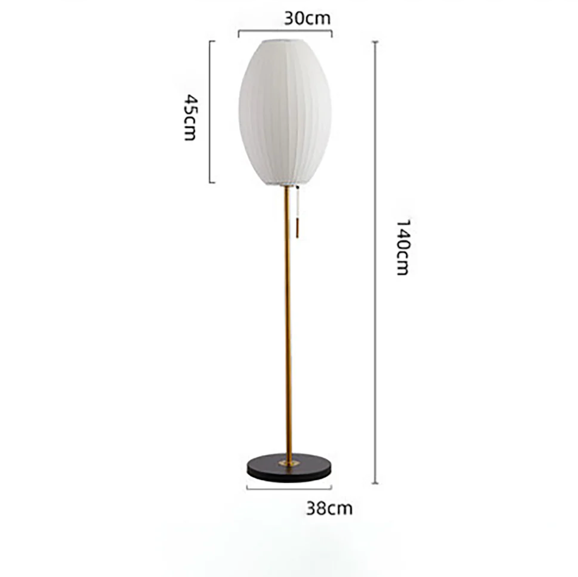 Lámpara de Pie Elegante de Seda Blanca para una Ambiencia Atemporal en la Sala de Estar