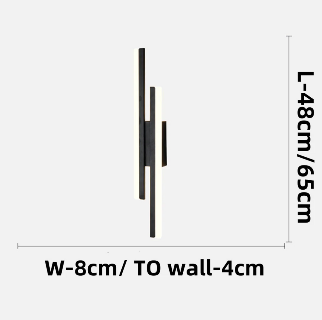Aplique de Pared Largo de Acrílico Elegante con Iluminación LED