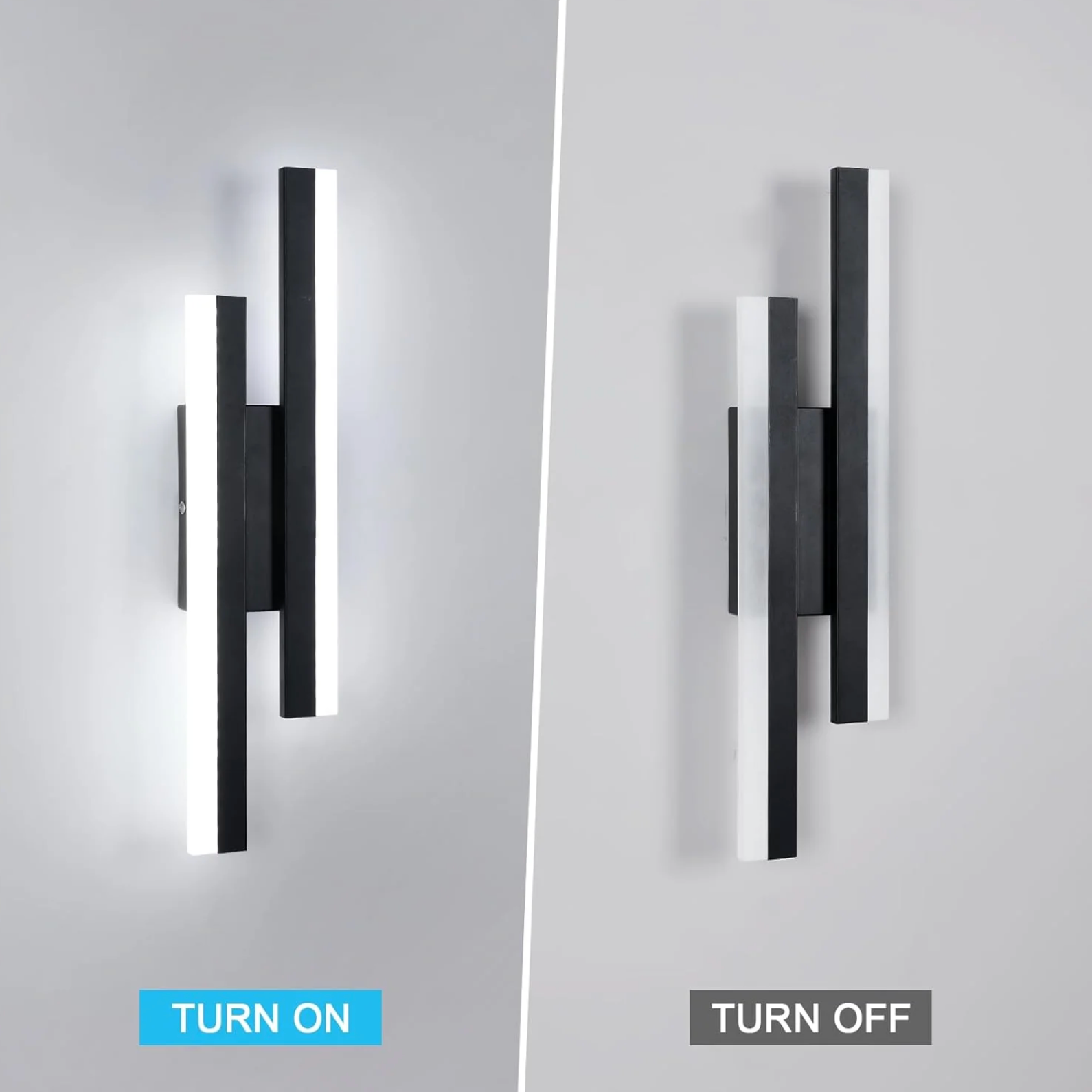 Aplique de Pared Largo de Acrílico Elegante con Iluminación LED