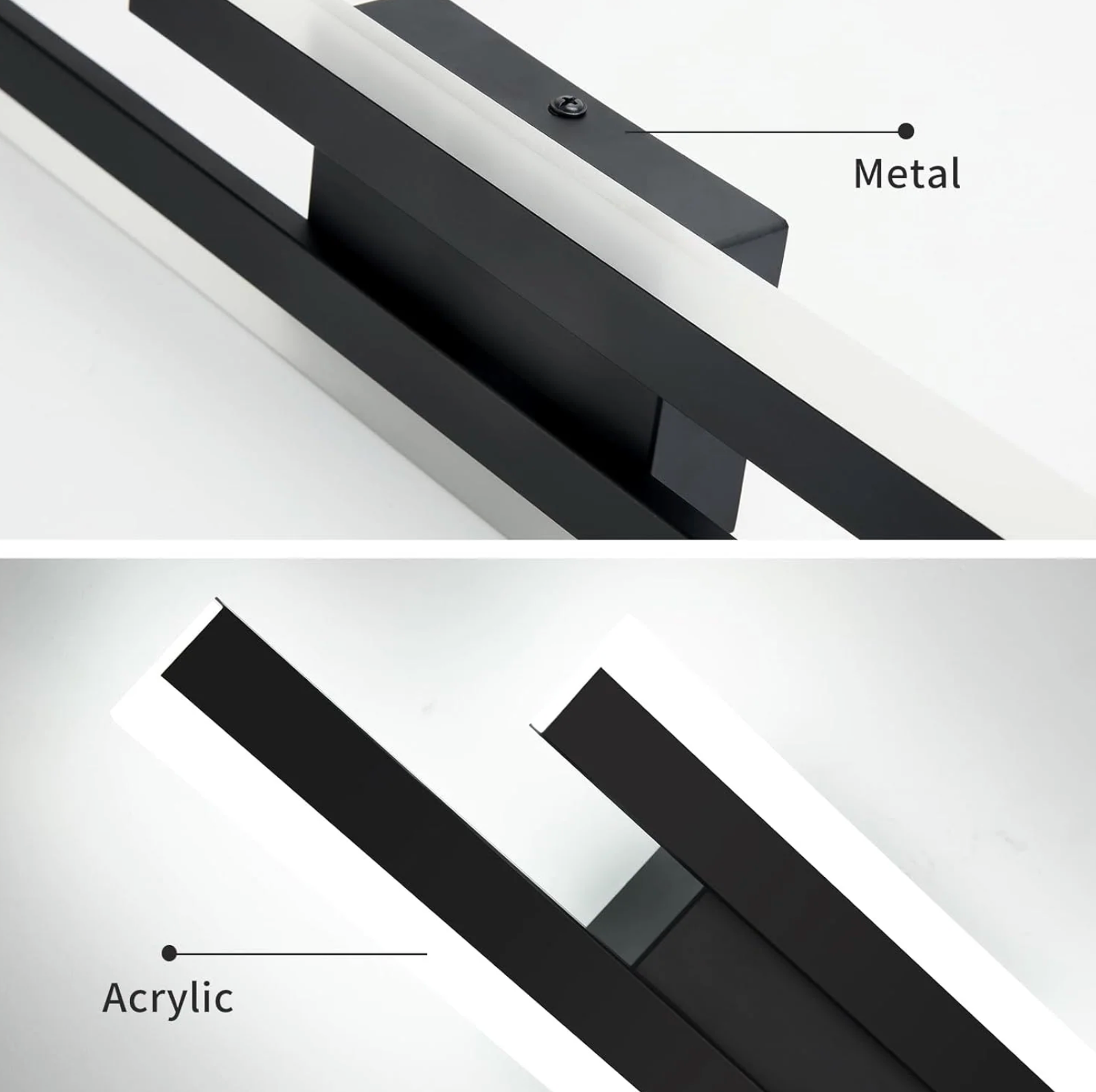 Aplique de Pared Largo de Acrílico Elegante con Iluminación LED