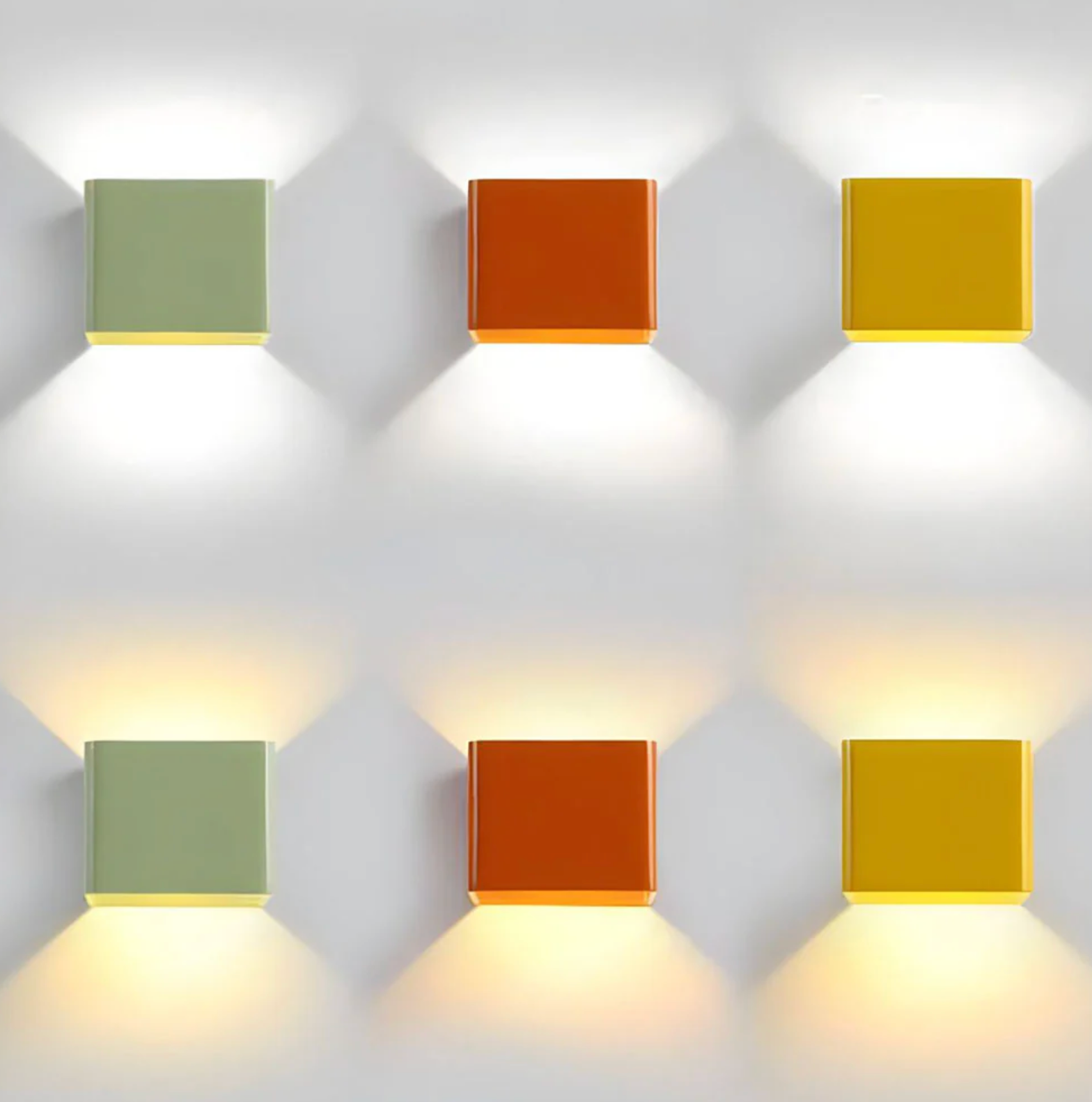 Luz de Pared con Sombra de Cubo Moderno para Interiores Elegantes