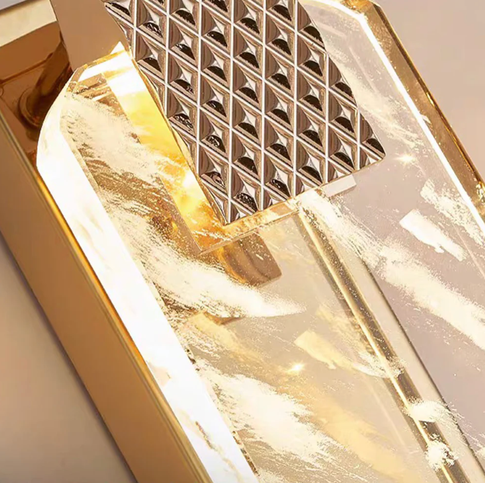 Luz de Pared de Cristal Elegante - Apliques Exquisitos para Espacios Lujosos
