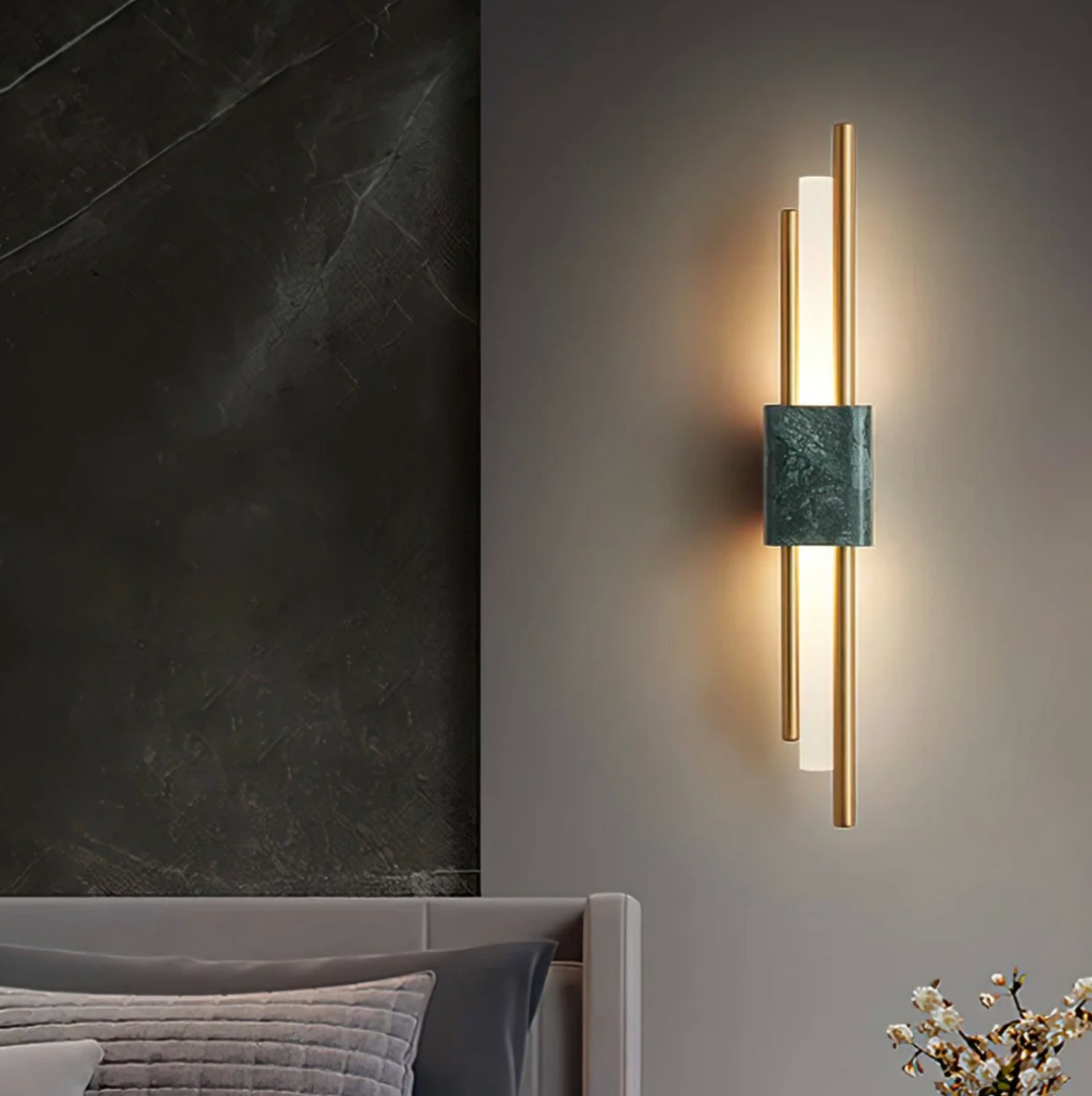 Apliques de Pared LED de Mármol - Iluminación Ambiental Elegante para Interiores Modernos