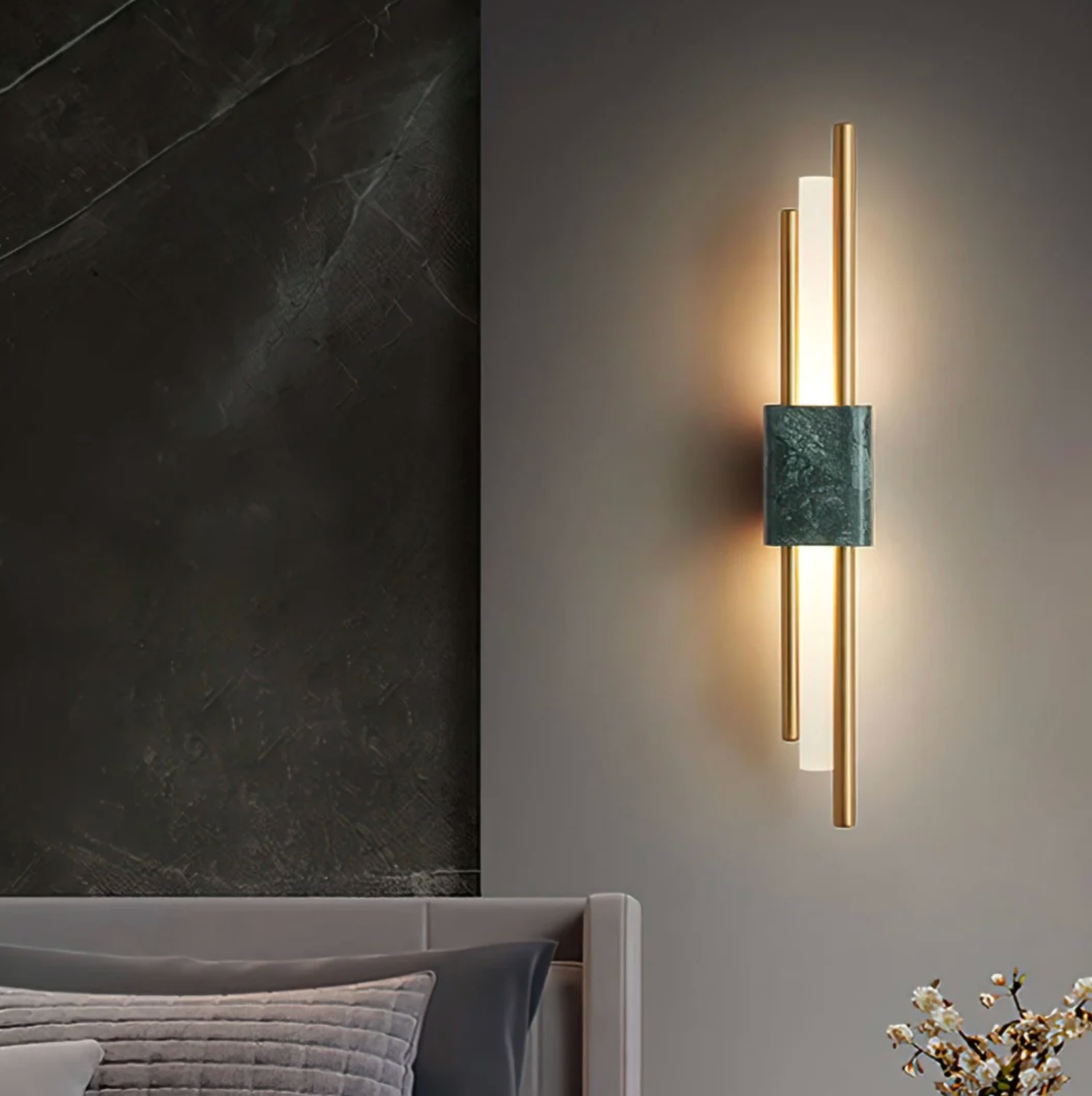 Apliques de Pared LED de Mármol - Iluminación Ambiental Elegante para Interiores Modernos