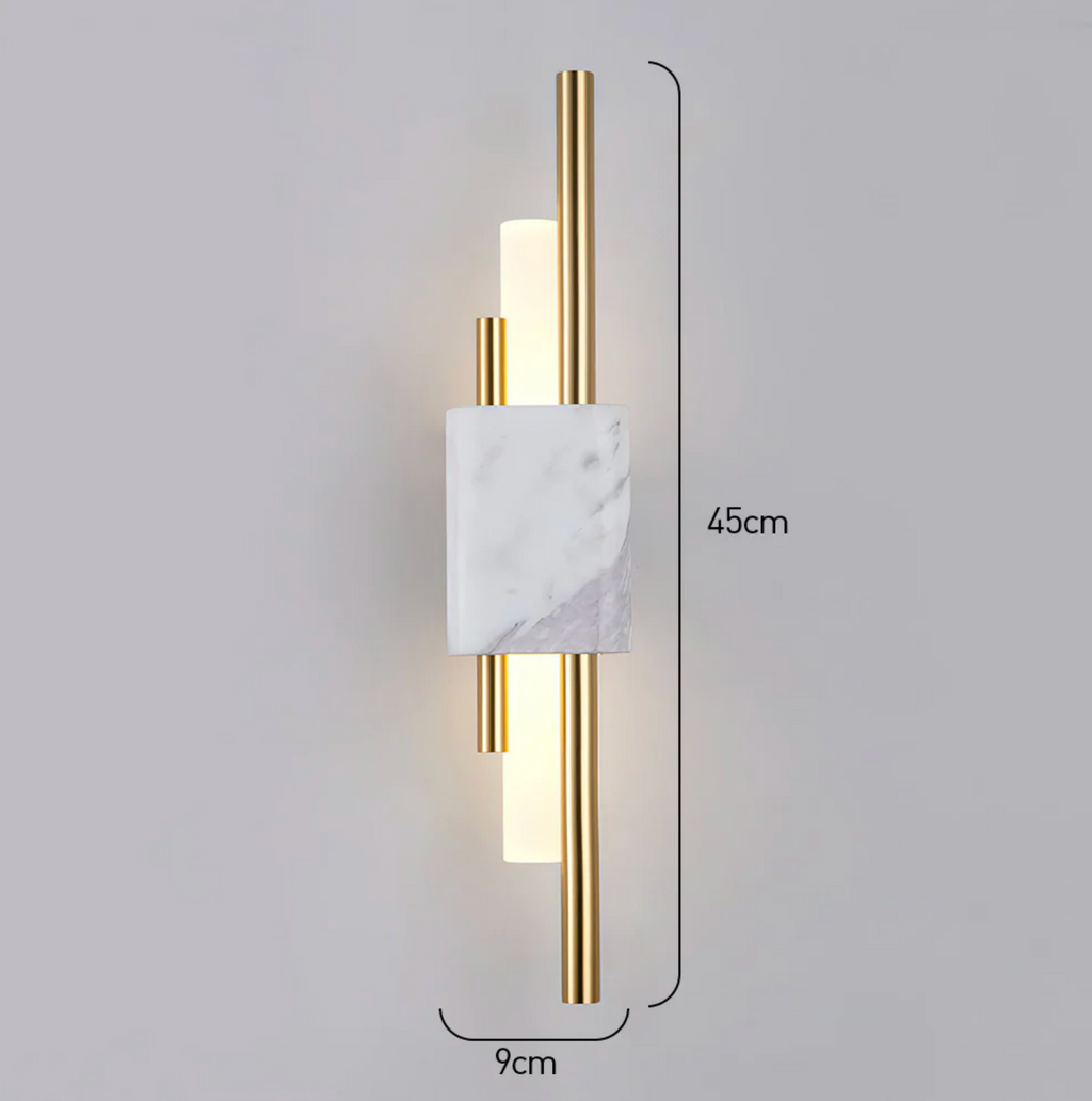 Apliques de Pared LED de Mármol - Iluminación Ambiental Elegante para Interiores Modernos