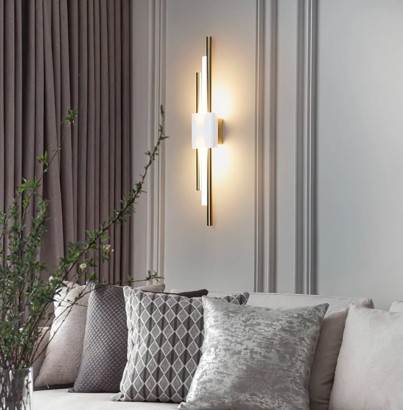 Apliques de Pared LED de Mármol - Iluminación Ambiental Elegante para Interiores Modernos