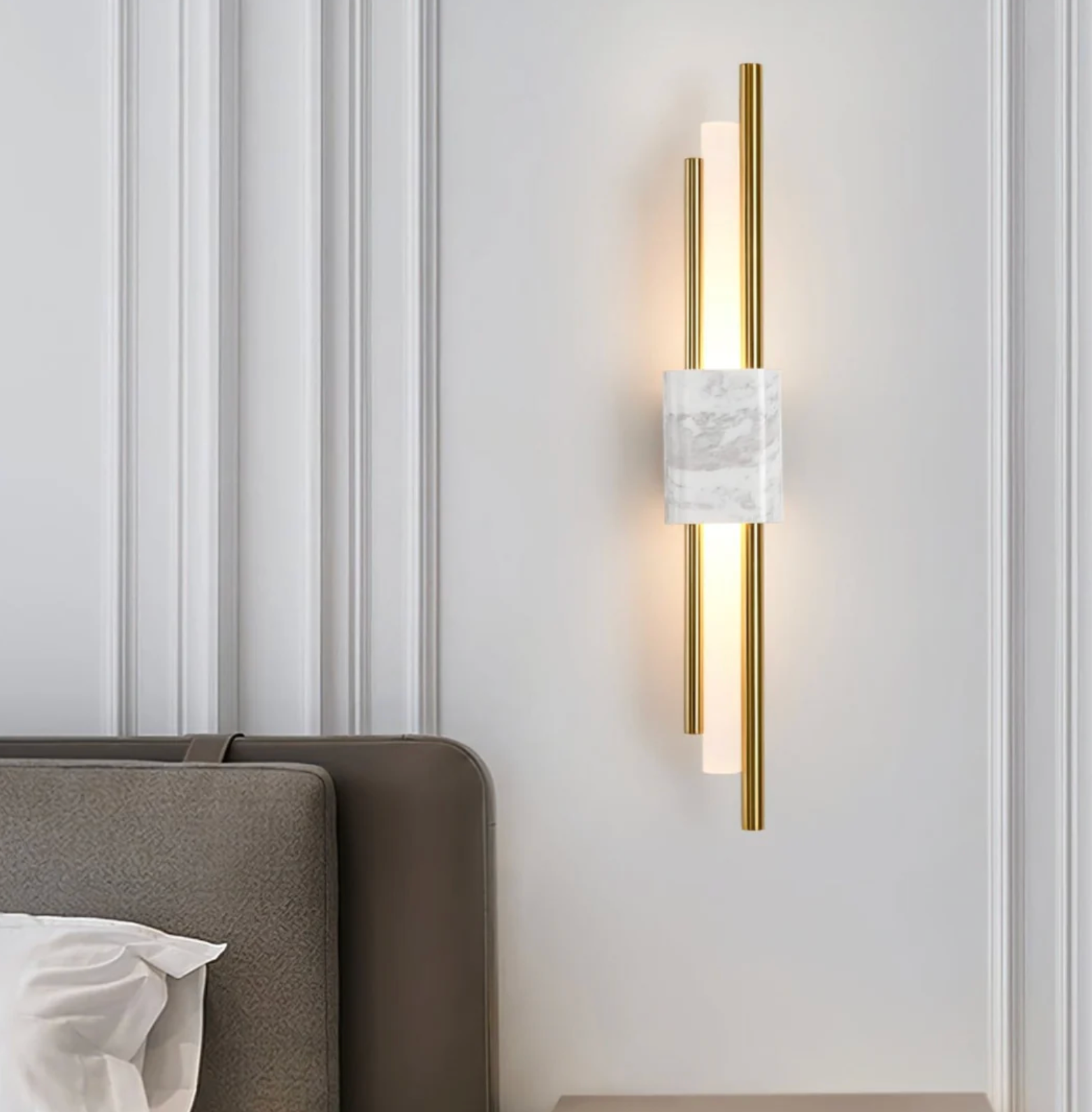 Apliques de Pared LED de Mármol - Iluminación Ambiental Elegante para Interiores Modernos