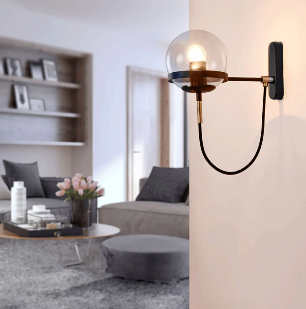 Lámpara de Pared de Vidrio Retro Nórdico para Interiores Elegantes