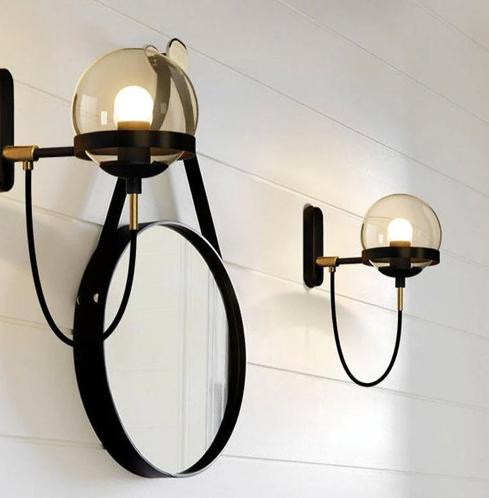 Lámpara de Pared de Vidrio Retro Nórdico para Interiores Elegantes