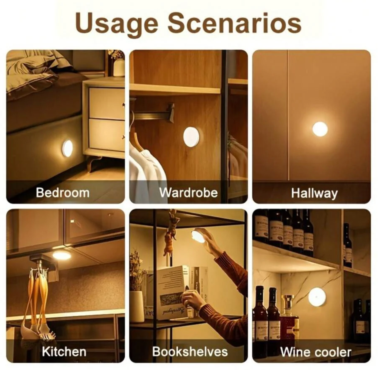 Oralee - Luz de Pared LED con Sensor de Movimiento Rotatable 360°