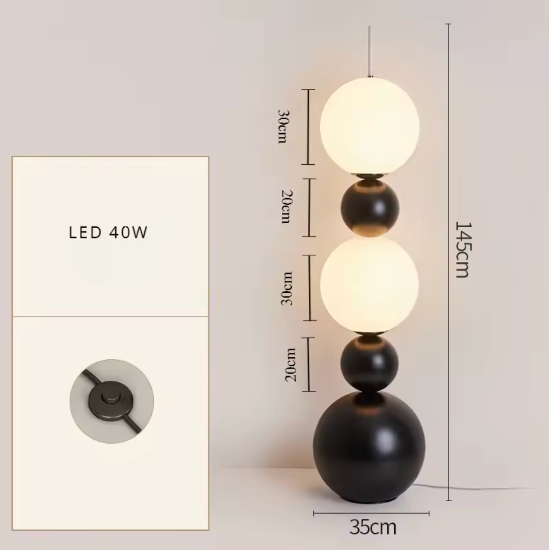 Lámpara de Pie Moderna Calura - Diseño de Calabaza Artesanal con Luz LED Cálida