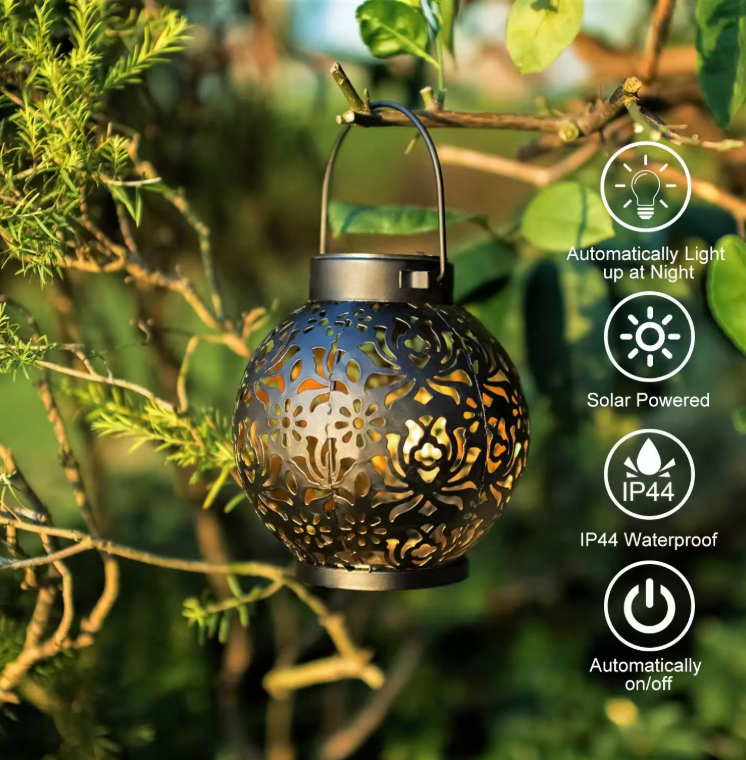 Lámpara Solar Elegante - Lámparas Solares Colgantes para Decoración de Jardín o Patio