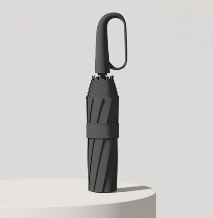 Paraguas a prueba de tormentas con borde reflectante