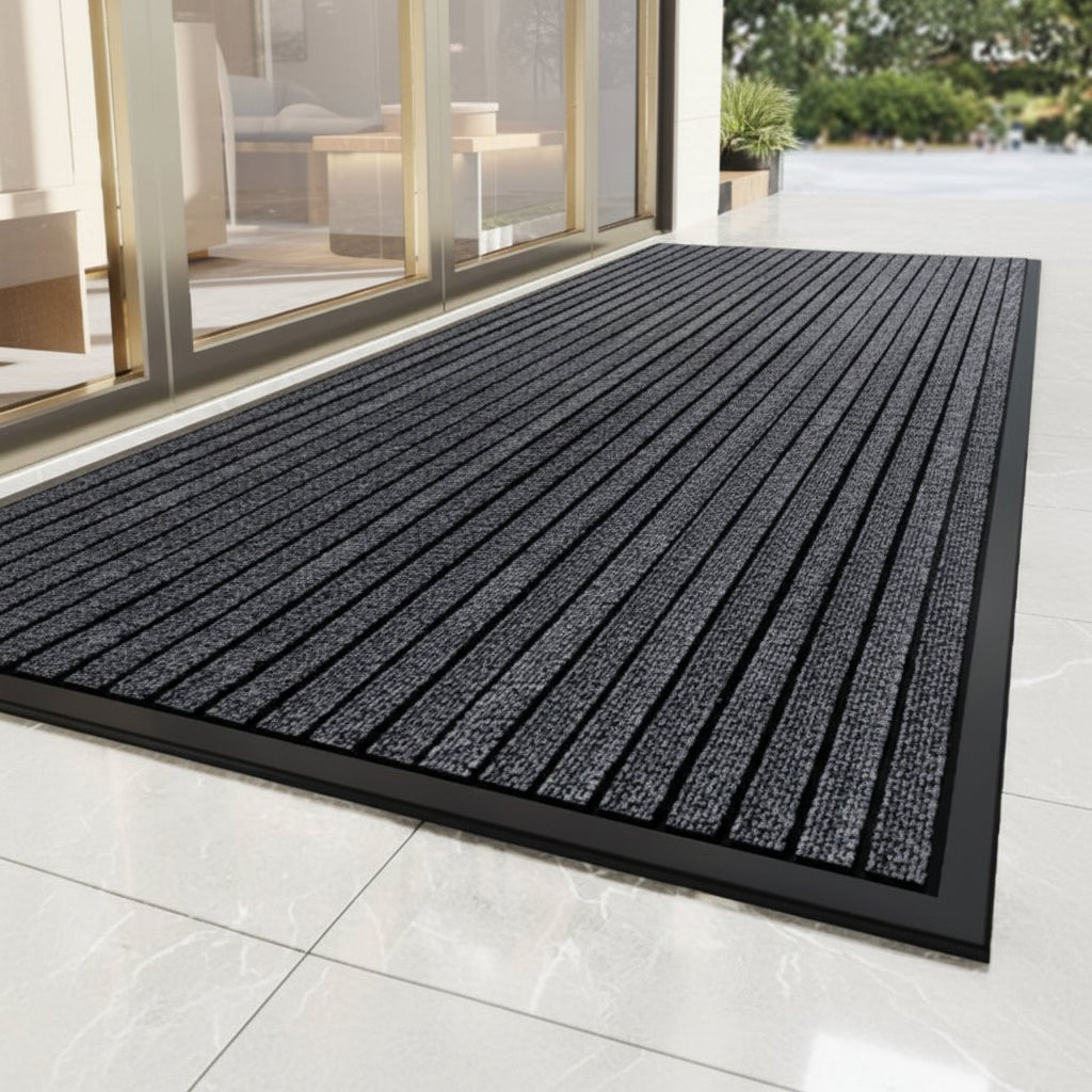 ENTRYPRO – Alfombrilla de entrada de alta resistencia con parte inferior antideslizante y función de captura de suciedad