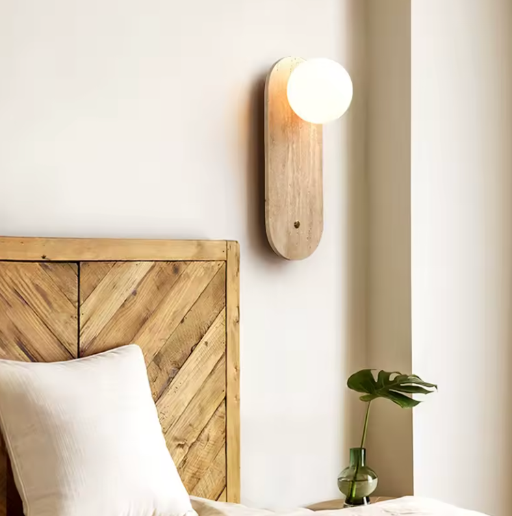 Lámpara de Pared Wabi-Sabi - Aplique de Pared Minimalista con Luz Natural Cálida