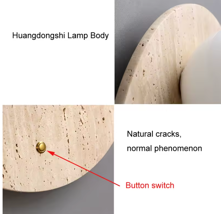 Lámpara de Pared Wabi-Sabi - Aplique de Pared Minimalista con Luz Natural Cálida