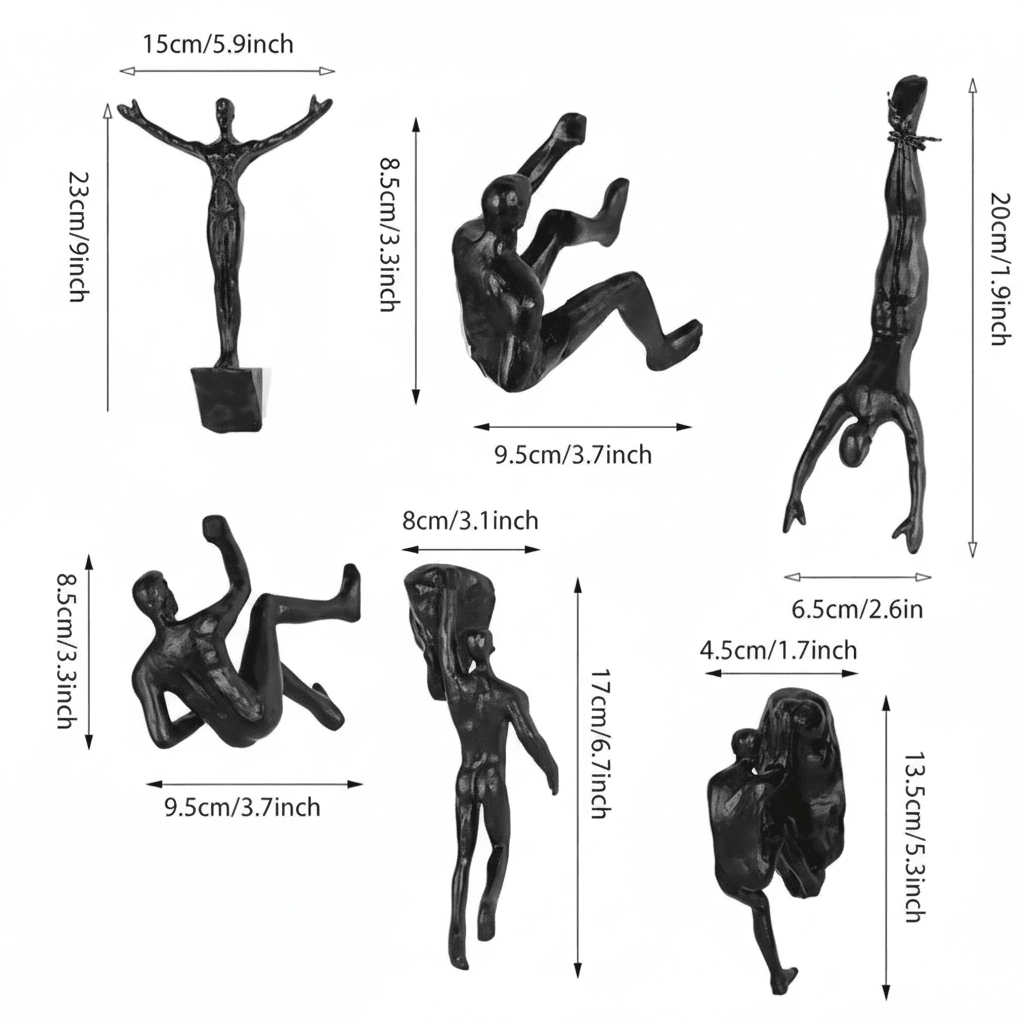 MONORA – Escultura de pared escaladora hecha a mano de resina